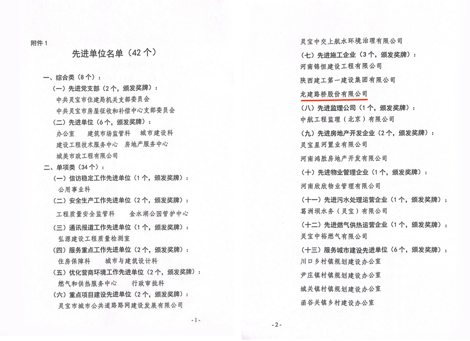 公司荣获河南省灵宝市2022年度“先进施工企业”荣誉称号(图3)